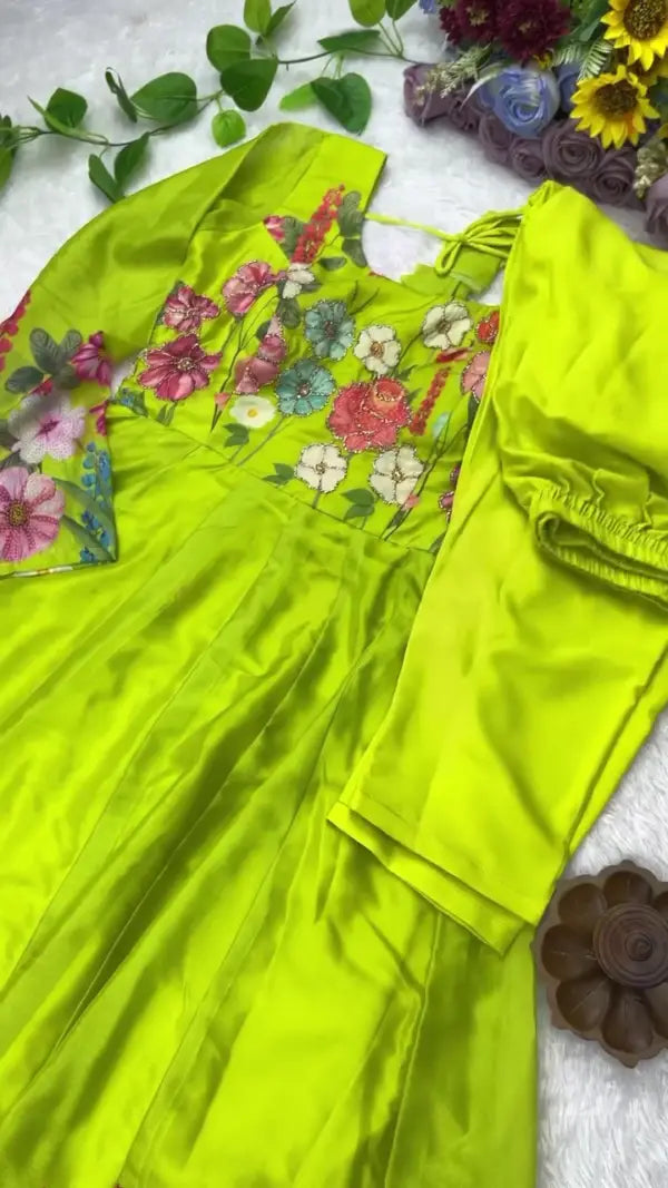 Floral Printed Anarkali Kurti Collection for Women with Dupatta