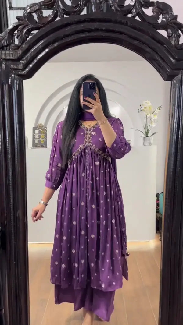 Elegant Ethnic Anarkali Suit Set