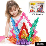 Star Shaped Star Block Interlocking Blocks Colorful Star Building Blocks (100 Pcs Set)