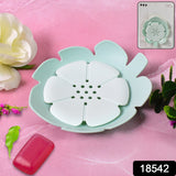 Plastic Flowers Soap Dish Bathroom Accessories Set Shower Gift (1 Pc)